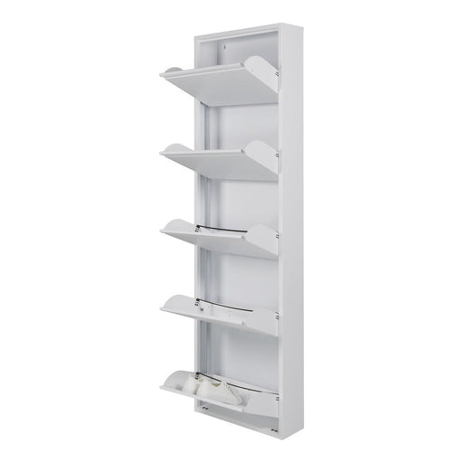 Schoenenkast BILLY 5 Staal Wit 50x15x169cm Spinder Design-Schoenenrekken-Spinder