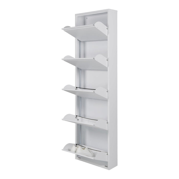 Schoenenkast BILLY 5 Staal Wit 50x15x169cm Spinder Design-Schoenenrekken-Spinder
