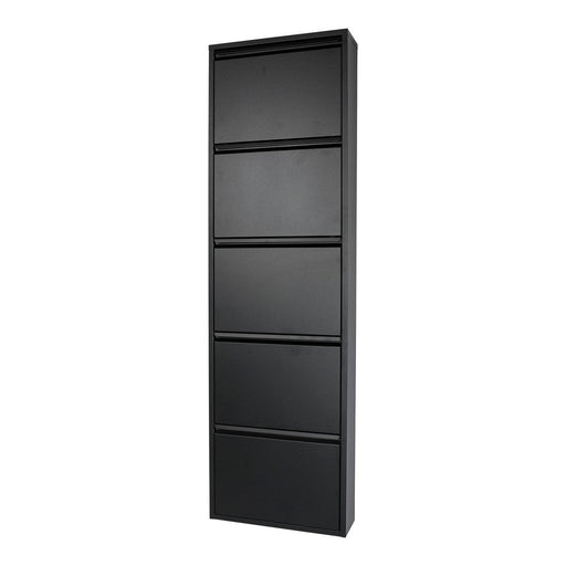Schoenenkast BILLY 5 Staal Zwart 50x15x169cm Spinder Design-Schoenenrekken-Spinder