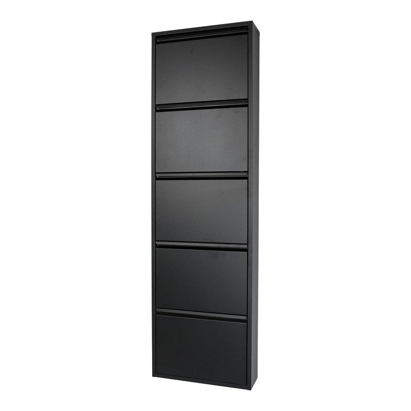 Schoenenkast BILLY 5 Staal Zwart 50x15x169cm Spinder Design-Schoenenrekken-Spinder