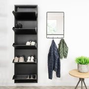 Schoenenkast BILLY 5 Staal Zwart 50x15x169cm Spinder Design-Schoenenrekken-Spinder