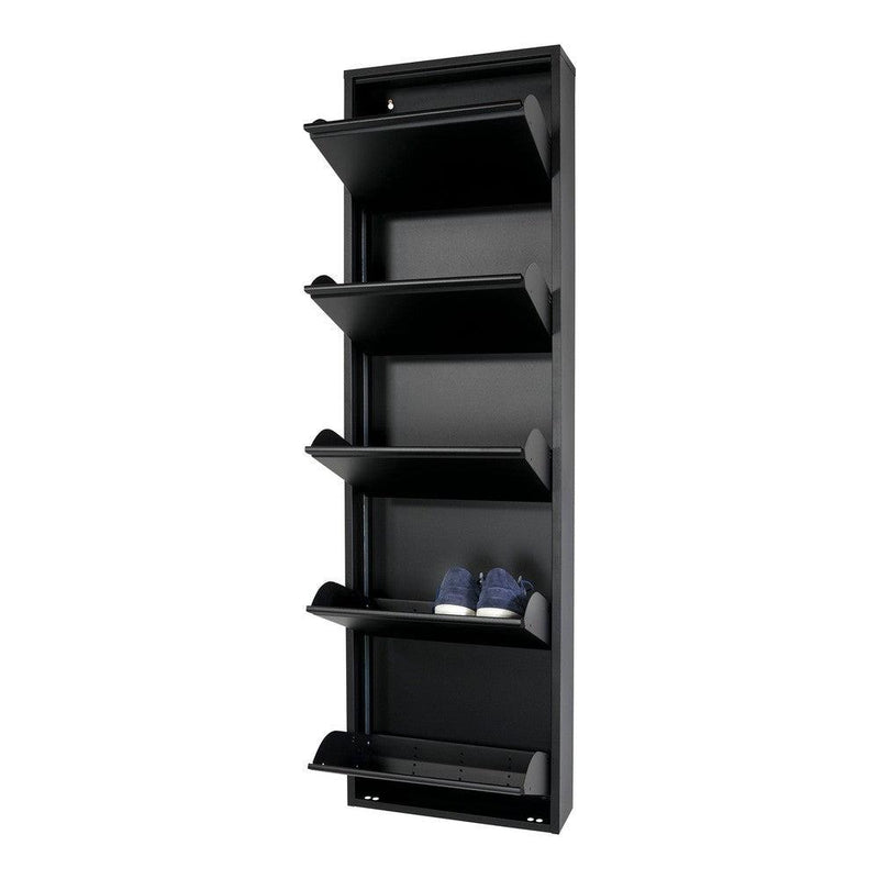 Schoenenkast BILLY 5 Staal Zwart 50x15x169cm Spinder Design-Schoenenrekken-Spinder