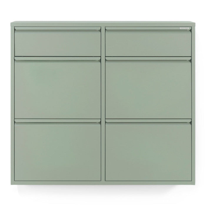 Schoenenkast BILLY 6 Staal Dusty Green 98x15x86cm Spinder Design-Opbergkasten-Spinder