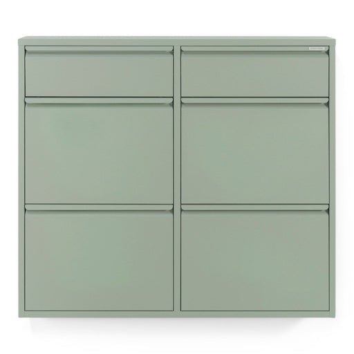 Schoenenkast BILLY 6 Staal Dusty Green 98x15x86cm Spinder Design-Schoenenrekken-Spinder