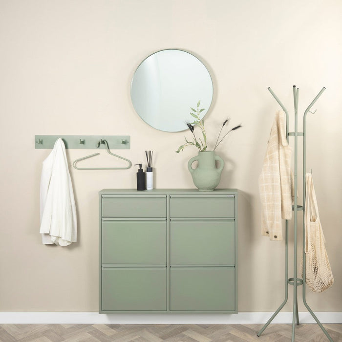 Schoenenkast BILLY 6 Staal Dusty Green 98x15x86cm Spinder Design-Schoenenrekken-Spinder