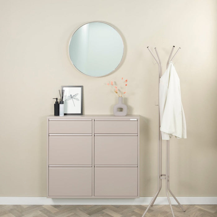 Schoenenkast BILLY 6 Staal Silky Taupe 98x15x86cm Spinder Design-Schoenenrekken-Spinder