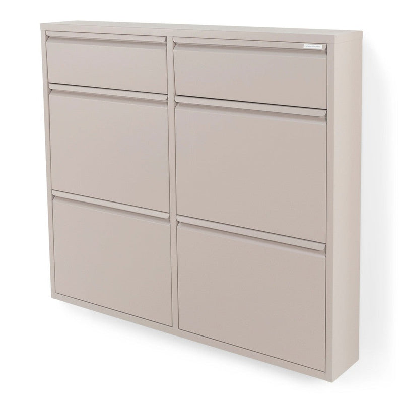 Schoenenkast BILLY 6 Staal Silky Taupe 98x15x86cm Spinder Design-Schoenenrekken-Spinder