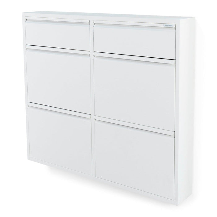 Schoenenkast BILLY 6 Staal Wit 98x15x86cm Spinder Design-Opbergkasten-Spinder