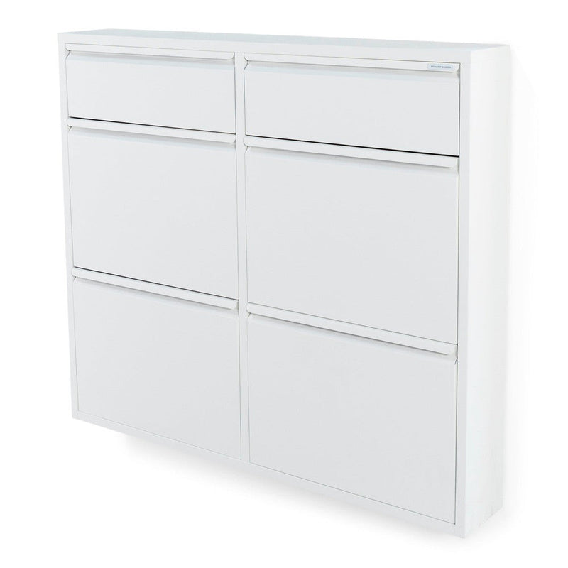 Schoenenkast BILLY 6 Staal Wit 98x15x86cm Spinder Design-Schoenenrekken-Spinder