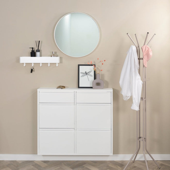 Schoenenkast BILLY 6 Staal Wit 98x15x86cm Spinder Design-Schoenenrekken-Spinder
