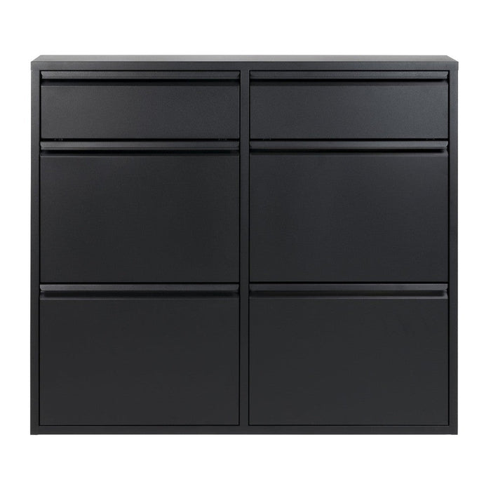 Schoenenkast BILLY 6 Staal Zwart 98x15x86cm Spinder Design-Schoenenrekken-Spinder
