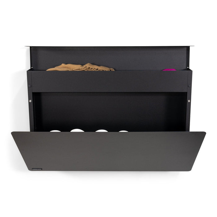 Schoenenkast LUIGI Staal Zwart 78.1x12.6x48.3cm Spinder Design-Schoenenrekken-Spinder