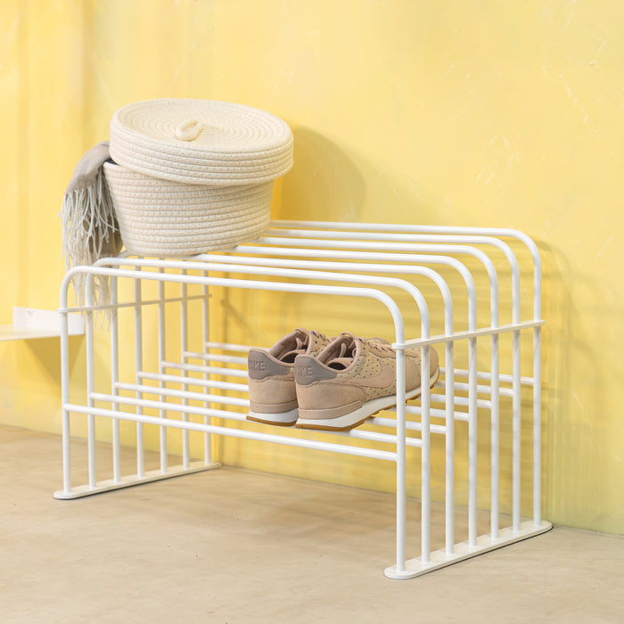 Schoenenrek GRID 70 Staal Wit 70x70x40.5cm Spinder Design-Schoenenrekken-Spinder