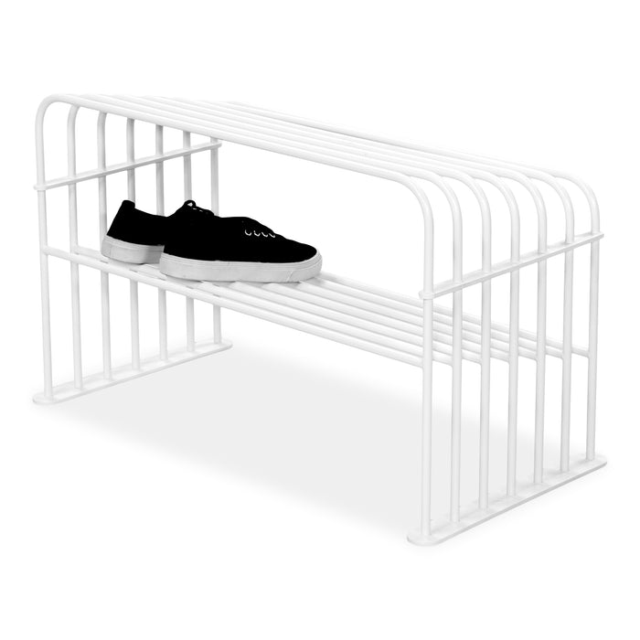 Schoenenrek GRID 70 Staal Wit 70x70x40.5cm Spinder Design-Schoenenrekken-Spinder