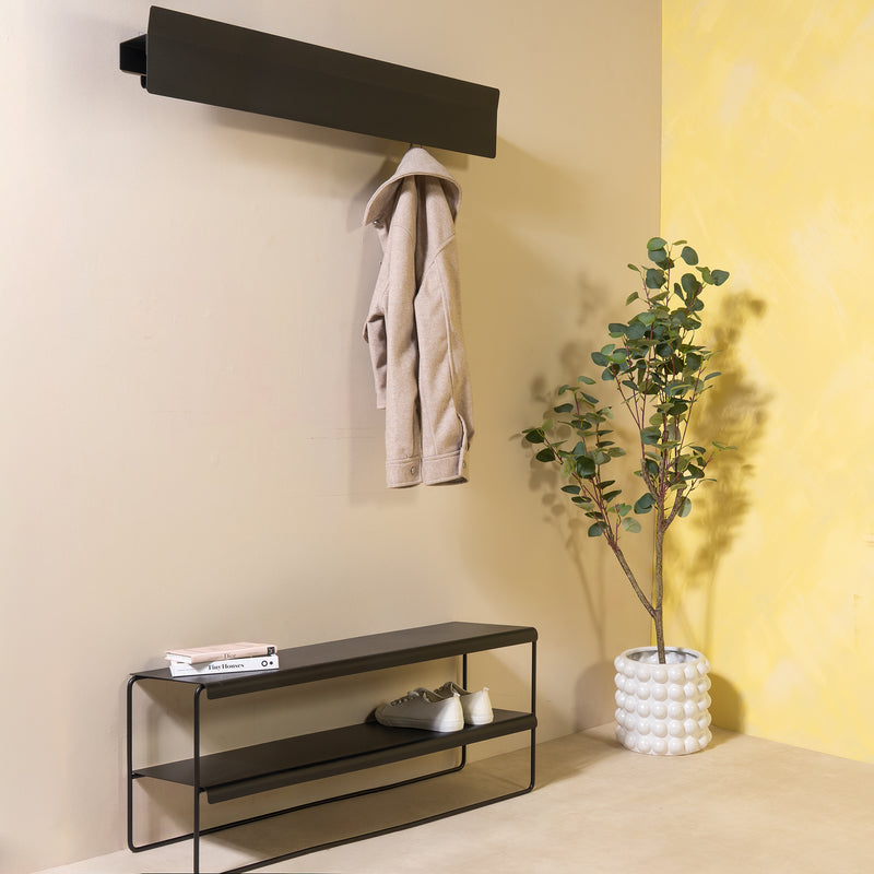 Schoenenrek NIVO 100 Staal Zwart 103x28x38cm Spinder Design-Schoenenrekken-Spinder