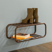 Schoenenrek RETRO Staal Chocolate Brown 72x35.2x28cm-Schoenenrekken-Spinder