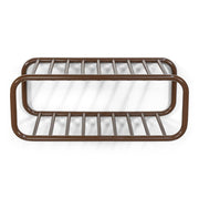 Schoenenrek RETRO Staal Chocolate Brown 72x35.2x28cm-Schoenenrekken-Spinder