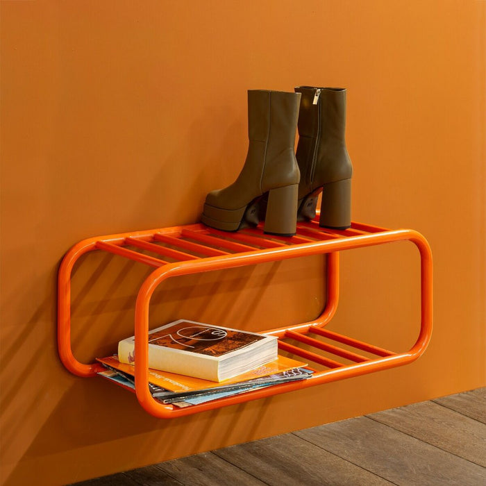 Schoenenrek RETRO Staal Oranje 72x35.2x28cm Spinder Design-Opbergkasten-Spinder