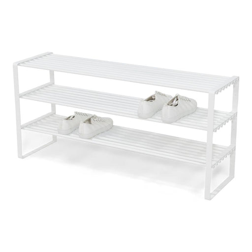Schoenenrek REX SR 2 - 100cm Staal Wit 100x29x48.5cm-Schoenenrekken-Spinder