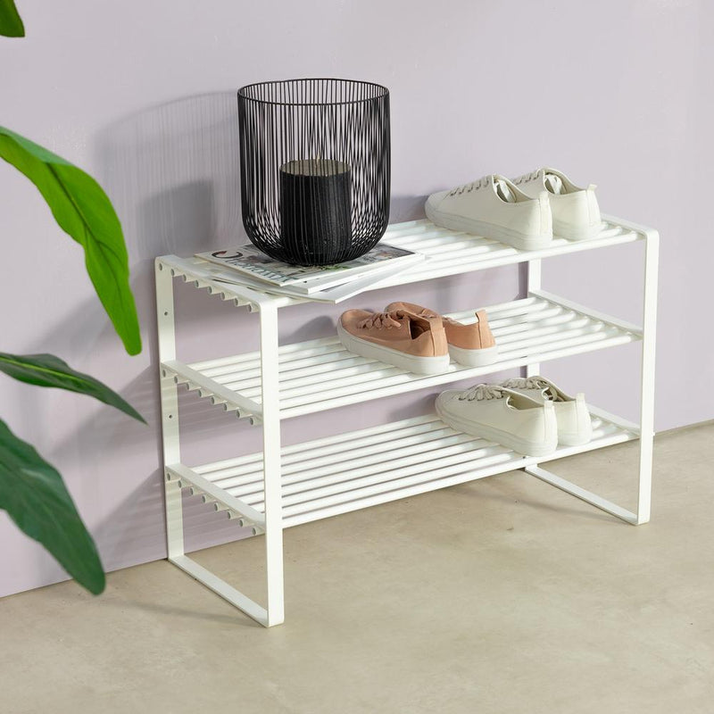 Schoenenrek REX SR 2 Staal Wit 70x29x48.5cm Spinder Design-Schoenenrekken-Spinder