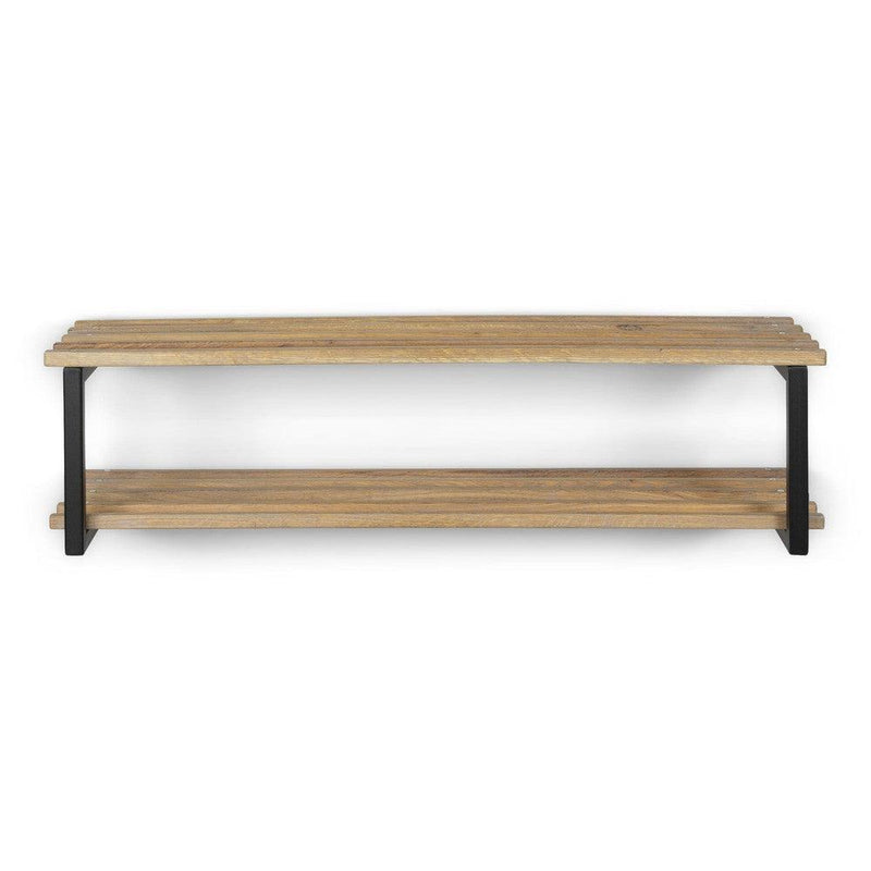 Schoenenrek RIZZOLI Staal Zwart Eiken 100x34x26cm Spinder Design-Schoenenrekken-Spinder