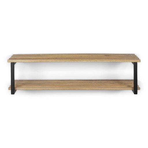 Schoenenrek RIZZOLI Staal Zwart Eiken 100x34x26cm Spinder Design-Schoenenrekken-Spinder