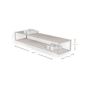 Schoenenrek SCHOOL 120 Staal Silky Taupe 118x30.5x20.5cm-Schoenenrekken-Spinder