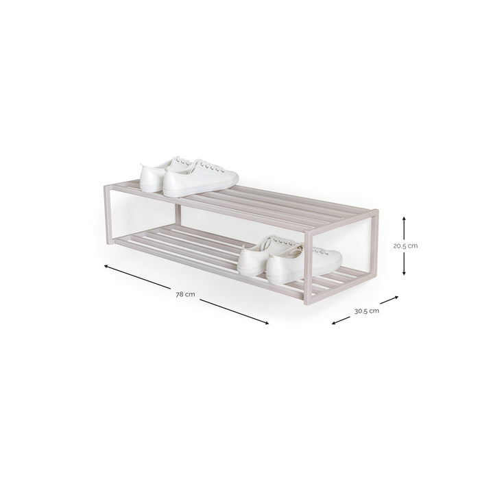 Schoenenrek SCHOOL 80 Staal Silky Taupe 78x30.5x20.5cm-Schoenenrekken-Spinder