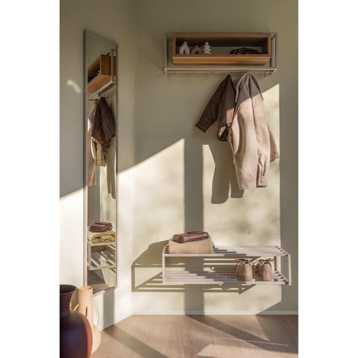 Schoenenrek SCHOOL 80 Staal Silky Taupe 78x30.5x20.5cm Spinder Design-Schoenenrekken-Spinder