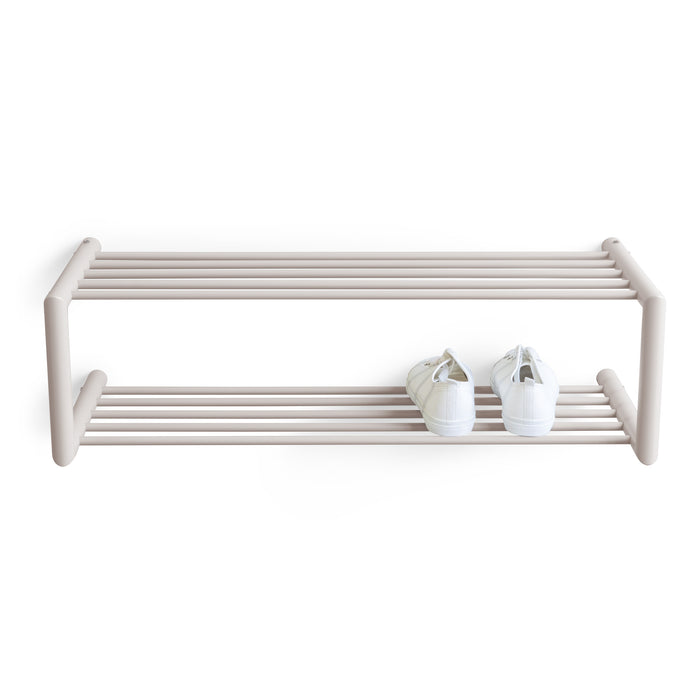 Schoenenrek SOENZ Staal Silky Taupe 80x33.5x23cm Spinder Design-Schoenenrekken-Spinder