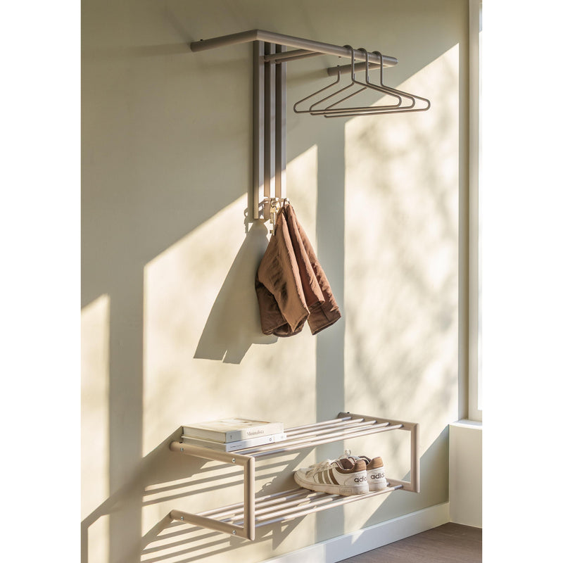 Schoenenrek SOENZ Staal Silky Taupe 80x33.5x23cm Spinder Design-Schoenenrekken-Spinder