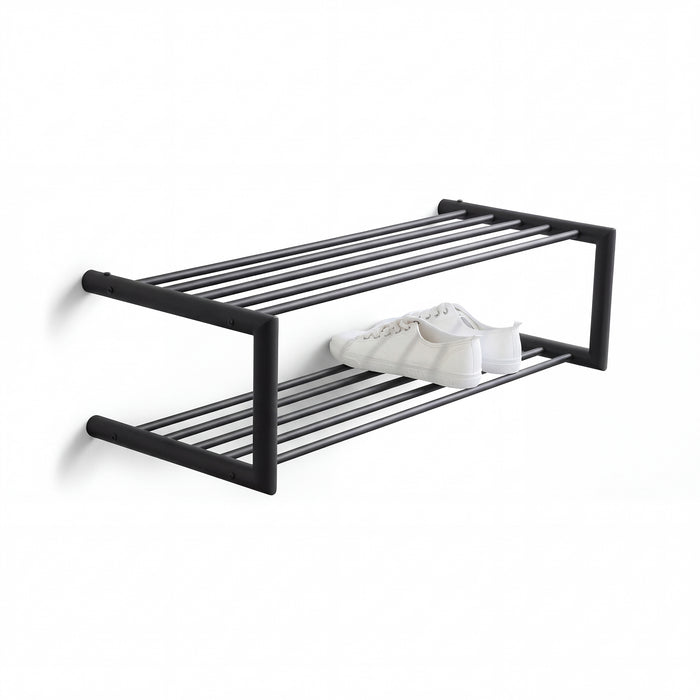 Schoenenrek SOENZ Staal Zwart 80x33.5x23cm Spinder Design-Schoenenrekken-Spinder