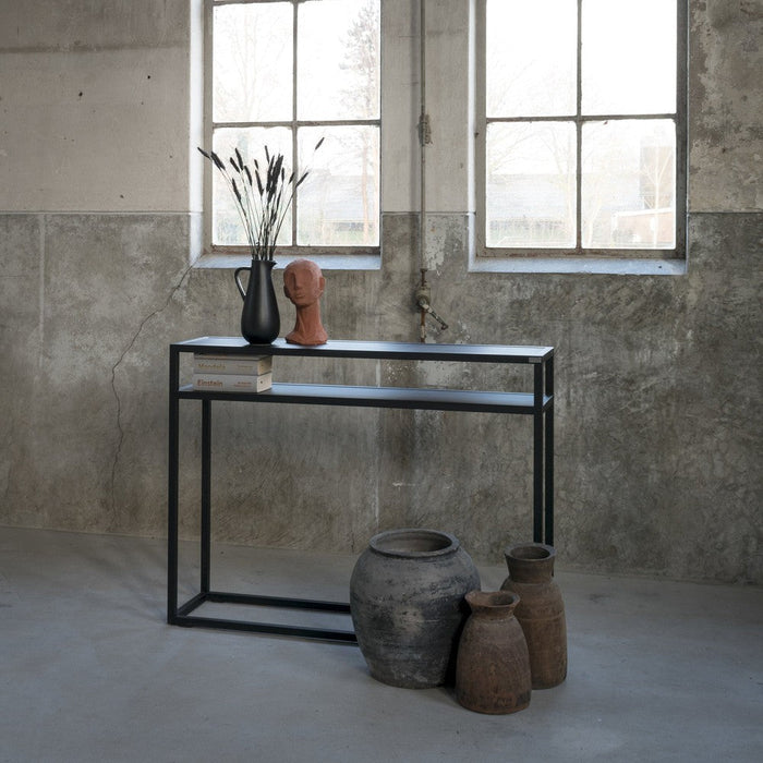 Side table DANIËL 120 Staal Zwart 120x30x90cm Spinder Design-Bijzettafels-Spinder