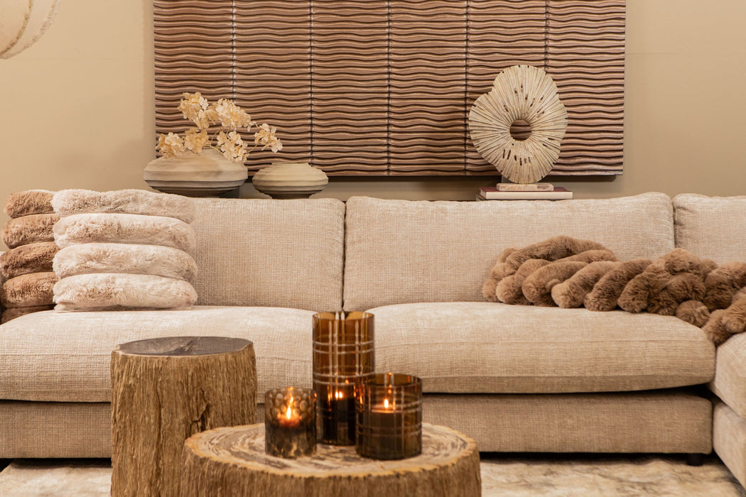 Sierkussen Divvo Bont Beige Vierkant-Kussens-PTMD