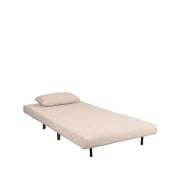 Slaapbank Single Naturel Boucle Single | Zwarte Poot 101x90x81 cm-Slaapbanken-LABEL51