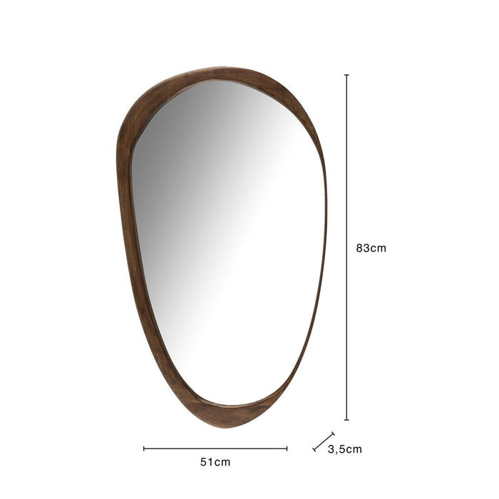 Spiegel Bruin Mangohout hout L-Spiegels-J-Line