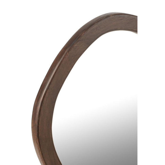 Spiegel Bruin Mangohout hout S 2.5x40x39 cm-Spiegels-J-Line