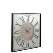 Spiegel Bruin Mdf Vierkant 100 cm 99.5x99.5x6.5 cm-Klokken-J-Line