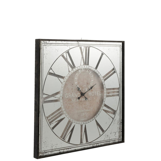 Spiegel Bruin Mdf Vierkant 100 cm 99.5x99.5x6.5 cm-Klokken-J-Line