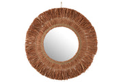 Spiegel Bruin Mirror Rond 62 cm 61.5x61.5x2.5 cm-Spiegels-J-Line