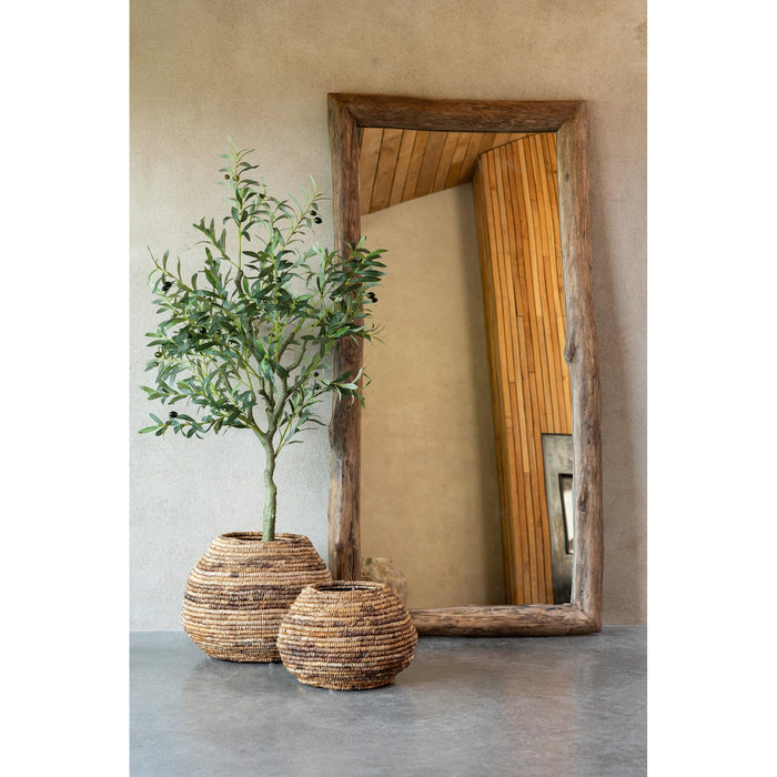 Spiegel Bruin Recycled hout Rechthoekig 90x176 cm-Spiegels-J-Line