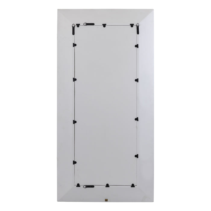 Mirrors Chinasa White Rect MDF Mirror Gold Finish Low