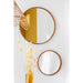 Spiegel Cognac Leer Rond 60 cm 60x60x3.5 cm-Spiegels-J-Line
