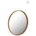 Spiegel Cognac Leer Rond 60 cm-Spiegels-J-Line