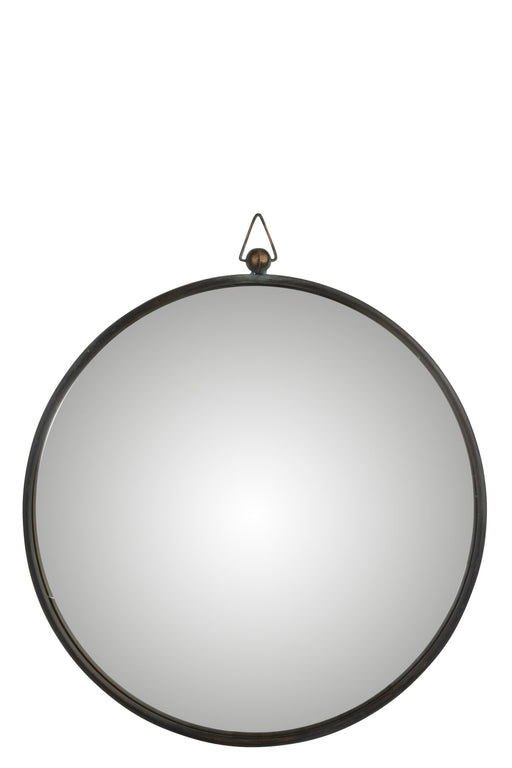 Spiegel Curved Metaal Zwart L 4x61x69 cm-Spiegels-J-Line