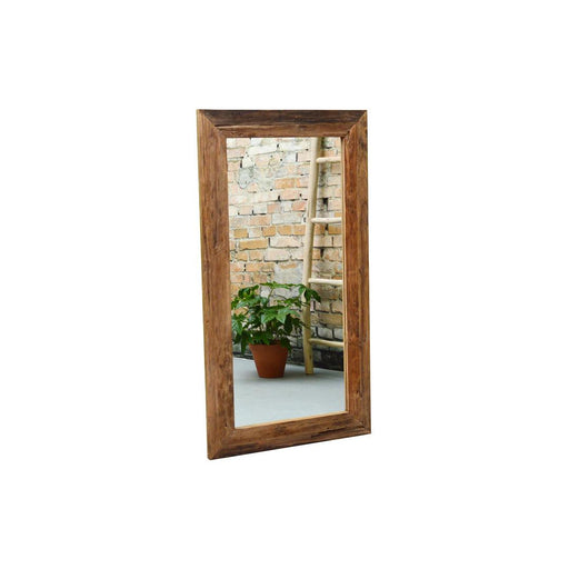 Spiegel Erosie Teakhout Naturel hout 80x4 cm 10630-Spiegels-Livingfurn