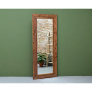 Spiegel Erosie Teakhout Naturel hout 80x4 cm 13960-Spiegels-Livingfurn