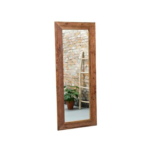 Spiegel Erosie Teakhout Naturel hout 80x4 cm 13960-Spiegels-Livingfurn