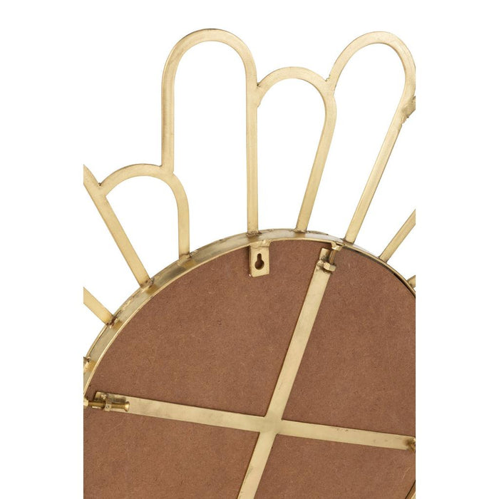 Spiegel Flower Metaal/Spiegel Goud 3x90x90 cm-Spiegels-J-Line