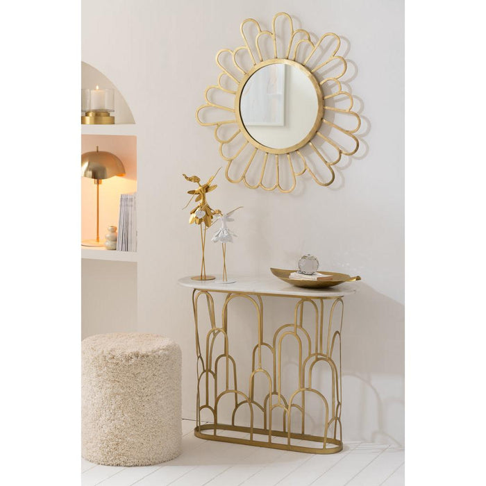 Spiegel Flower Metaal/Spiegel Goud-Spiegels-J-Line